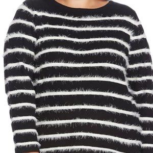 Vince Camuto Long Sleeve Eyelash Striped Sweater